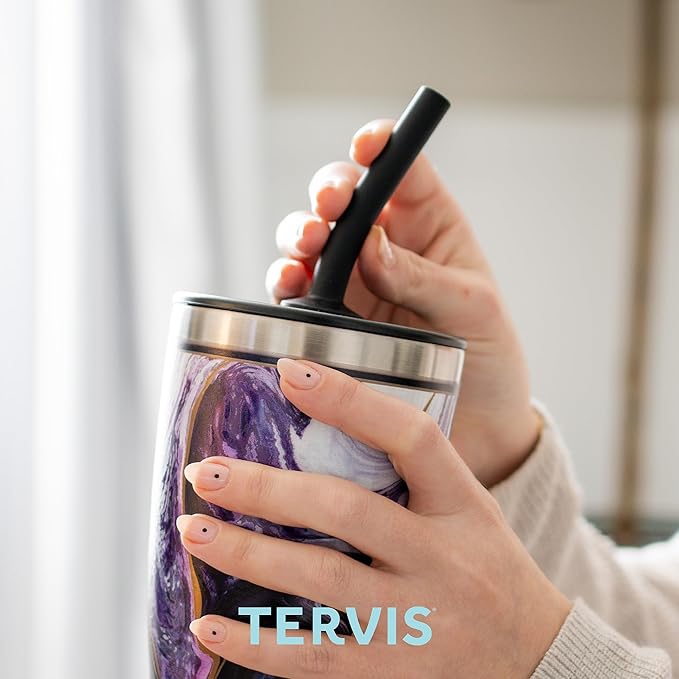Tervis Traveler UCF Knights - Night Game Triple Walled Insulated Tumbler Travel Cup Keeps Drinks Cold & Hot, 30oz Straw Lid, Stainless Steel