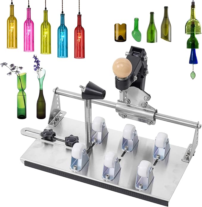Wine Bottle Cutter,Glass Bottle Cutter kit,Glass Bottle Cutter Set Glass Bottle Cutter for All Shapes, Bottle Cutter Glass Cutter kit Round and Square, Wine Bottle Cutter Tools, Bottle DIY Craft Kit