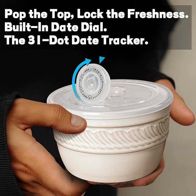 Artena Ramekins with Lids, Creme Brulee Ramekins Oven Safe, Ceramic Pudding Cups, Souffle Cups, Custard Cups, Dipping Sauce Cups, Food Storage Containers with Lids, Set of 4 (Willow Leaf, 8 oz)