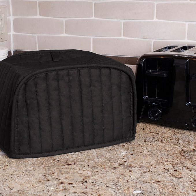 RITZ Premium Universal Four Slice Toaster Cover, 11.25" x 7.25" x 10.5", Polyester and Cotton Quilted, Fingerprint Protector, Super Soft Appliance Cover, Dust Protection (Appliance NOT Included),