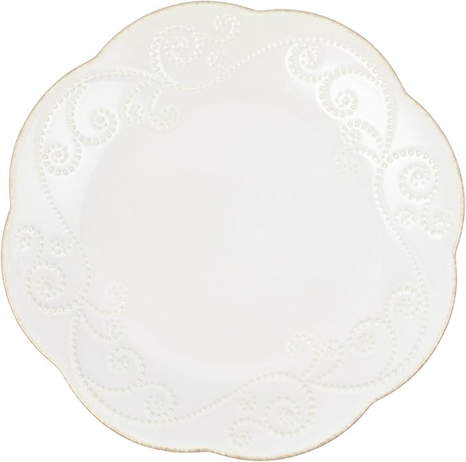 Lenox French Perle Dessert Plates, White, Set of 4