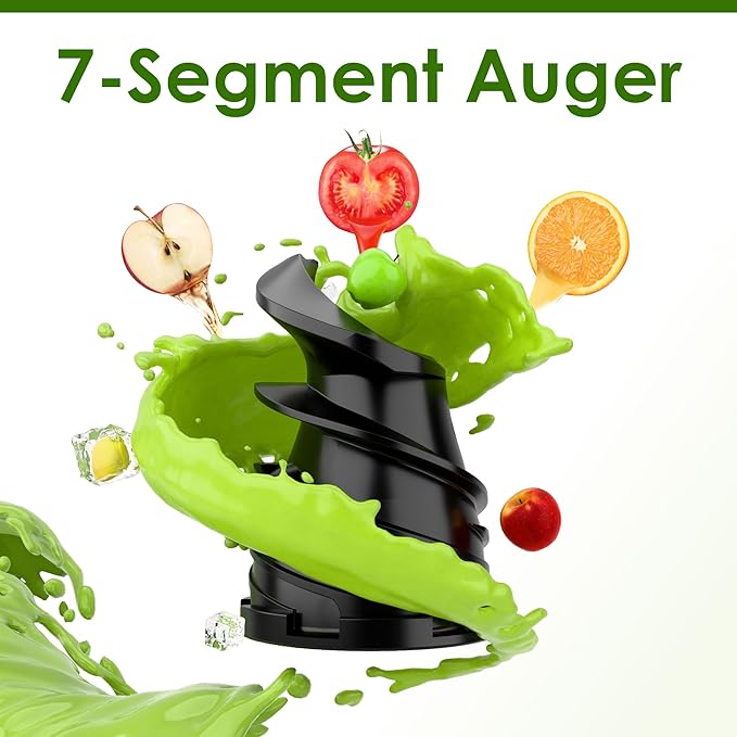 Cold Press Juicer, Touchscreen Juicer Machines with Wide Feed Chute, Stainless Steel Masticating Juicers Easy to Clean, Ergonomic Operational Panel Design, High Juice Yield, Gray