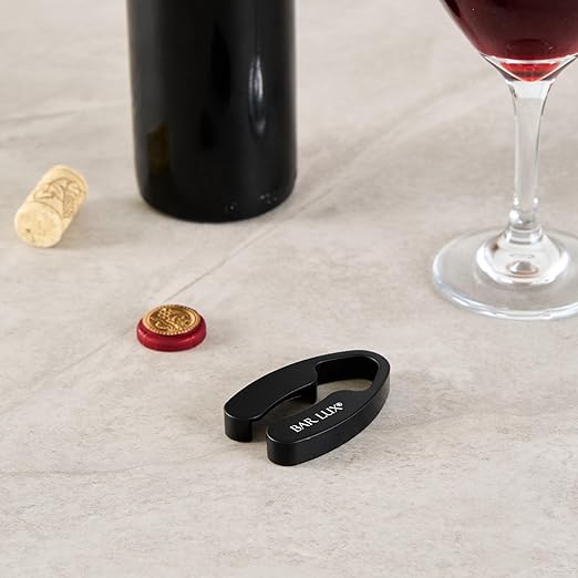 Restaurantware-Bar Lux Foil Cutter, 1 Wine Bottle Opener Accessory - Razor-Sharp Blades, Ergonomic Design, Black Plastic Bottle Seal Remover, For Wine Lovers