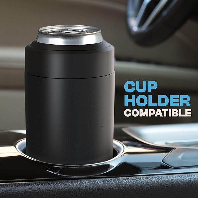 Frost Buddy Universal Can Cooler - Fits all - Stainless Steel Can Cooler for 12 oz & 16 oz Regular or Slim Cans & Bottles - Stainless Steel (Police)