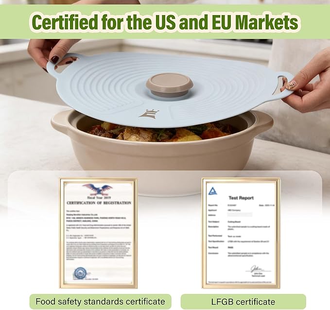 Silicone Lids for Bowl 3 Pack, Microwave Splatter Cover with 3 Sizes Reusable Heat Resistant Lids Fits Bowls, Plates, Pots, Pans, Skillets, Stove Top, Oven, Fridge Dishwasher Safe