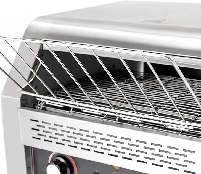 Commercial Stainless Steel Conveyor Toaster - 450 Slices/Hour, 2600W Heavy Duty, Double Heating Tubes for Home & Restaurants