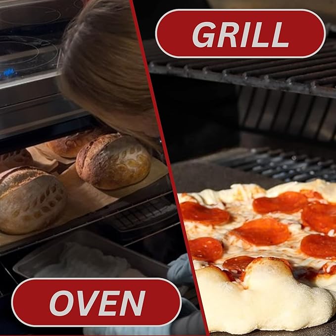 ThermiChef 14x20 Pizza Steel, 1/4" Thick, 19.2 lbs - Cooking Steel for Oven & Grill - Made in USA