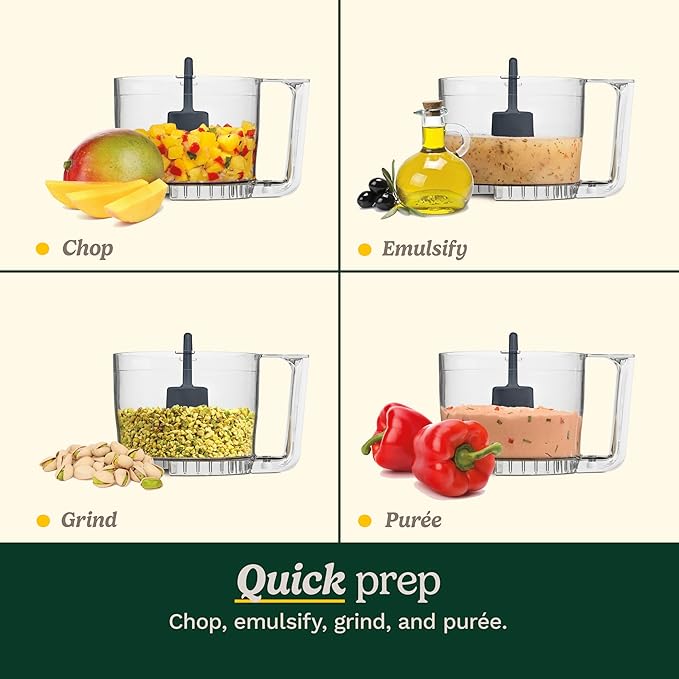 Cuisinart Mini-Prep Plus Food Processor,24-Ounce Mini Food Processor to Chop Herbs,Vegetables,and Hard Cheese,24-Ounce Work Bowl,Reversible Stainless Steel Blade,DLC-2ABC,Brushed Chrome,(Pack of 4)