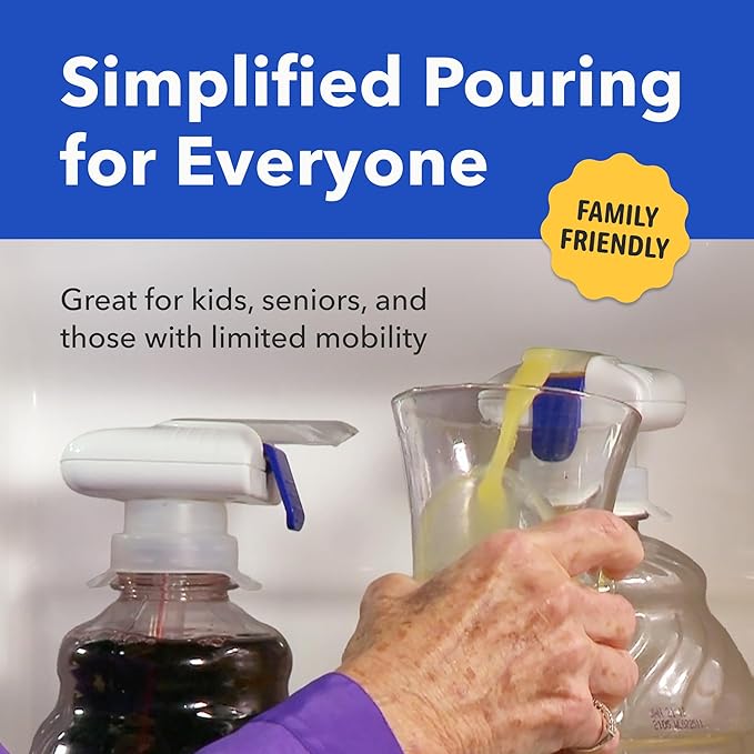 Magic Tap Automatic Drink Dispenser for Fridge, Black (1 Pack), No Spill Milk Dispenser for Fridge, Automatic Milk Dispenser Pump for Gallon Jugs, Water & Juice, Fits Most Bottles, Batteries Required
