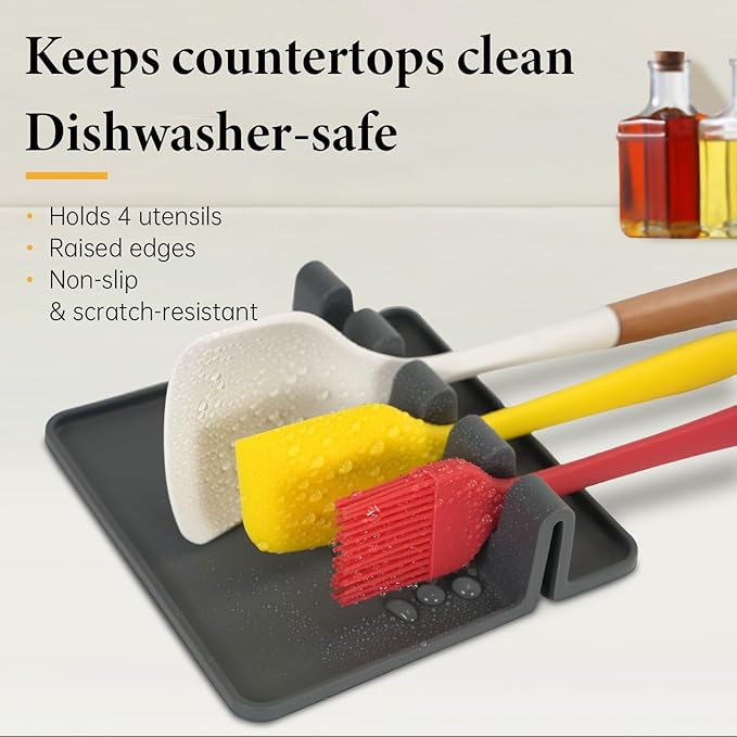 Removable Pot Handle, 2Pcs Universal Pan Handle, Replacement Handle for Pots and Pans, Fits All Cookware, Includes 2Pcs Spoon Rest, Durable & Heat-Resistant, Cream White