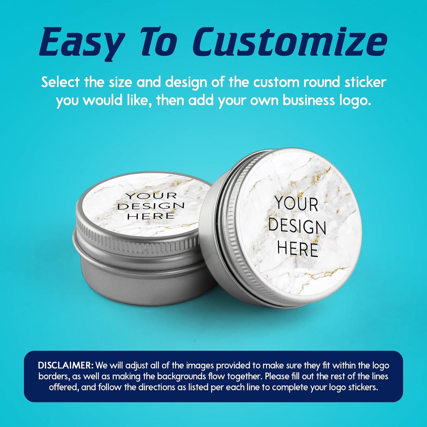 100 Custom Vinyl Stickers - Upload Your own Image, Text, Design, Logo - Personalized Logo Labels for Handmade, Packaging, Bottle, Jars, Candle, Brand Stickers (Gray, 4x4)