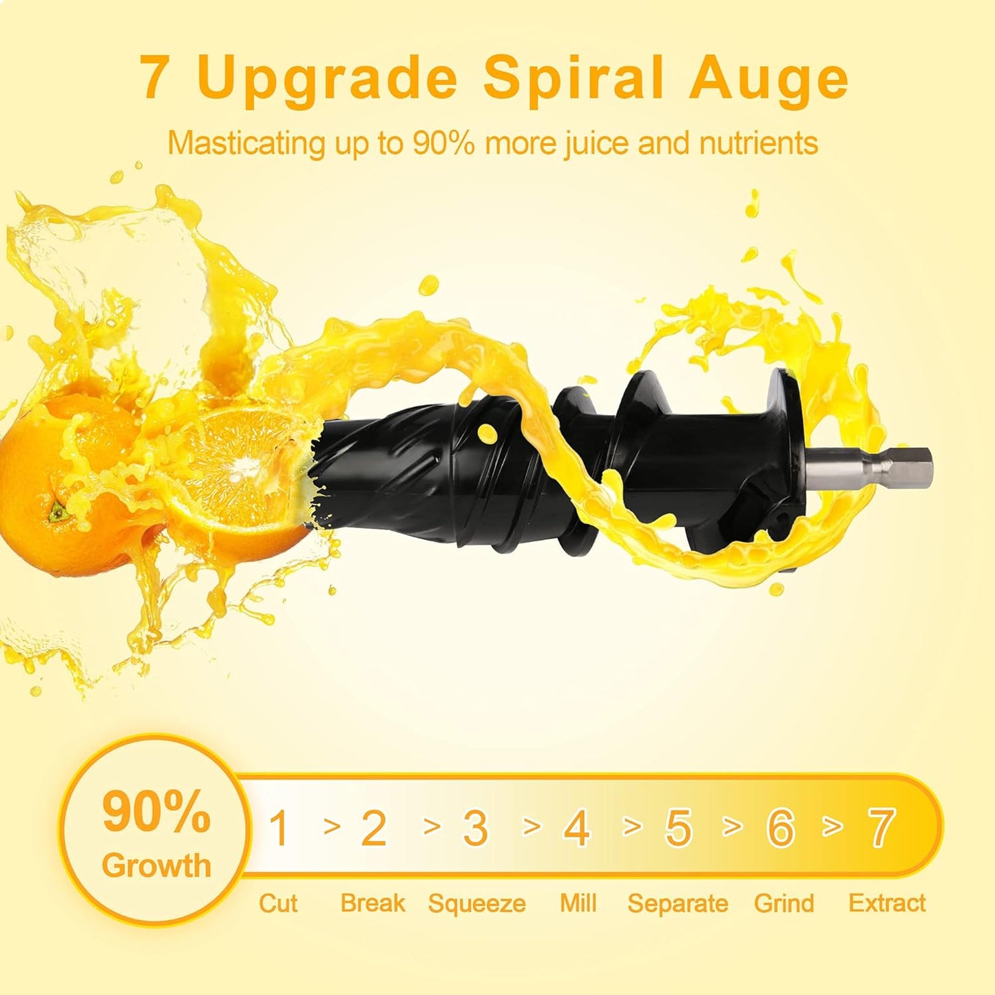 Cold Press Juicer Machines, Slow Masticating Juicer with Quiet Motor, High Nutrient Retention, Easy to Clean, Spiral Auger Technology for Vegetables & Fruits, Dishwasher Safe (Black)