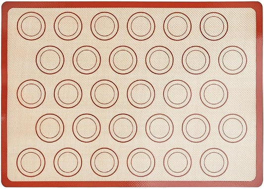 1 Piece Silicone Baking Mat Non Stick Heat Resistant Oven Liner Sheet for Cookie Macaron Bread Tool(Red 42x29.5cm)