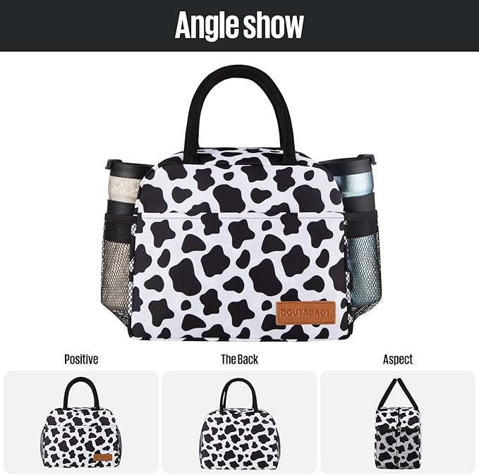 douyadady Lunch Bag Women/Men Lunch Box Women/Men (cow)