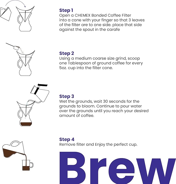 Chemex Pour-Over Glass Coffeemaker - Glass Handle Series - 6-Cup - Exclusive Packaging
