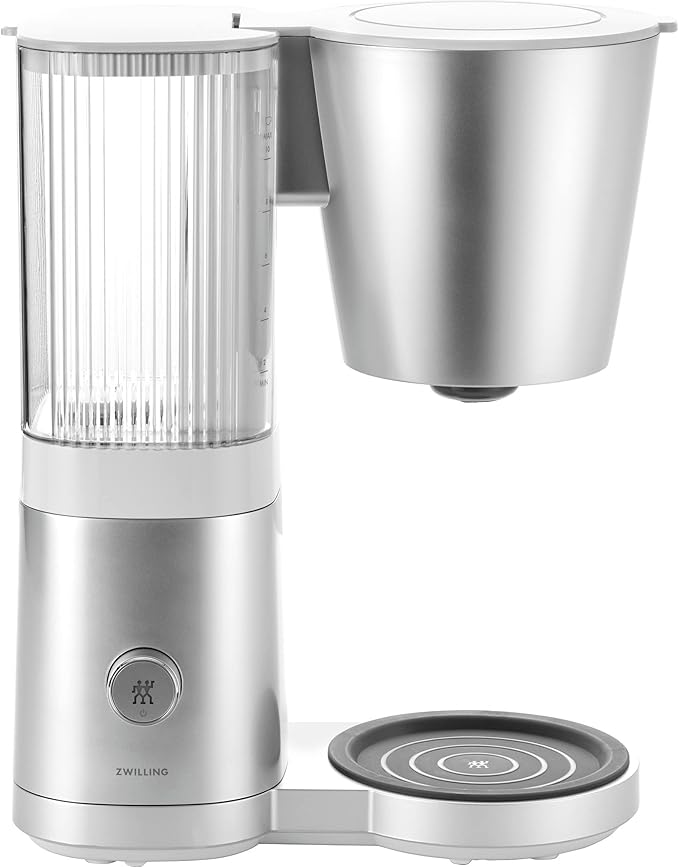 ZWILLING Enfinigy Drip Coffee Maker with Thermo Carafe 10 Cup, Awarded the SCA Golden Cup Standard, Silver