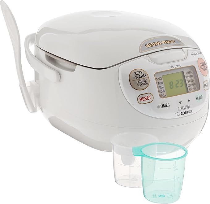 COMFEE' Countertop Dishwasher Bundle with Zojirushi 5-1/2-Cup Neuro Fuzzy Rice Cooker, White