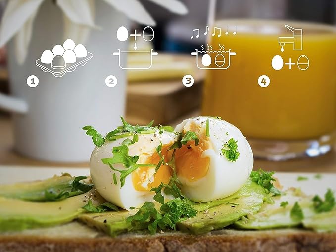 Rooster Beepegg – Egg Timer for Boiling Eggs – Musical Egg Cooker for Soft, Medium, Hard Boiled Eggs – Food Safe – Singing Floating Egg Timer – Egg Cooker for 3 Levels of Doneness - Brainstream