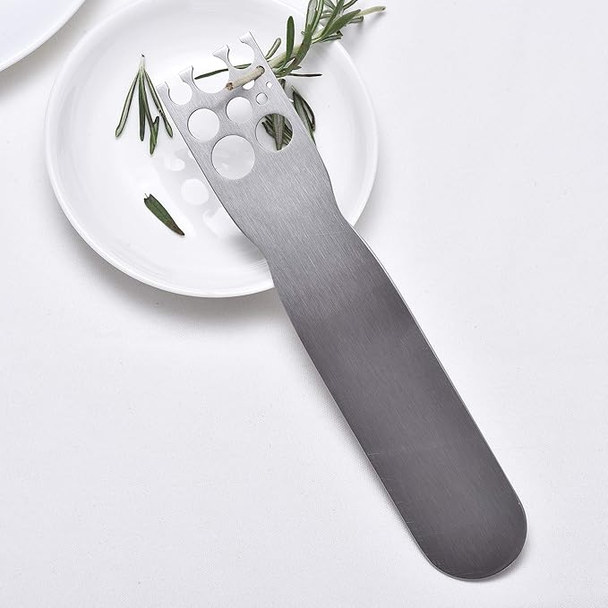 Herb Stripper, Stainless Steel herb Leaf Zip Tool for Kale, Chard, Collard Greens, Thyme and Rosemary