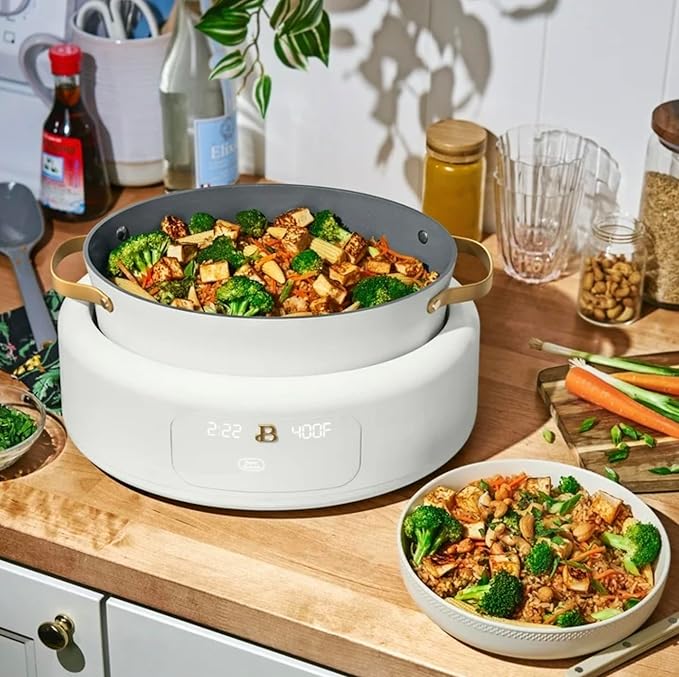 10 in 1 6 Qt Electric Multi-Cooker White Icing by Drew Barrymore