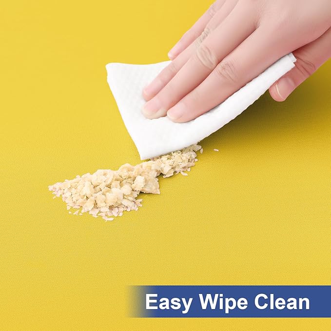 homing Rectangle Table Cloth Cover, Waterproof Polyester Elastic Fitted Tablecloth, Fits for 6 Foot Folding Tables, Washable Table Protector for Picnic, Camping, Outdoor (Yellow, 30" x 72")