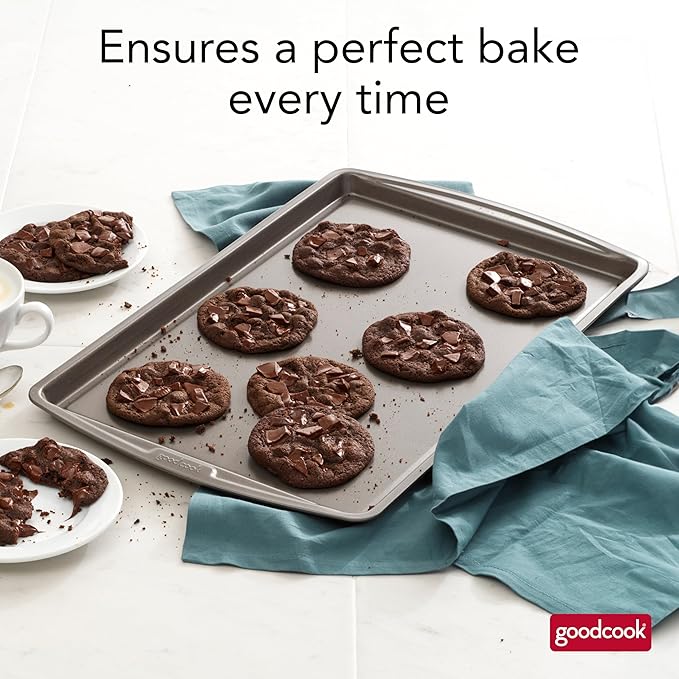 GoodCook Everyday Nonstick Steel Baking Sheet, 17 x 11-Inch, Gray