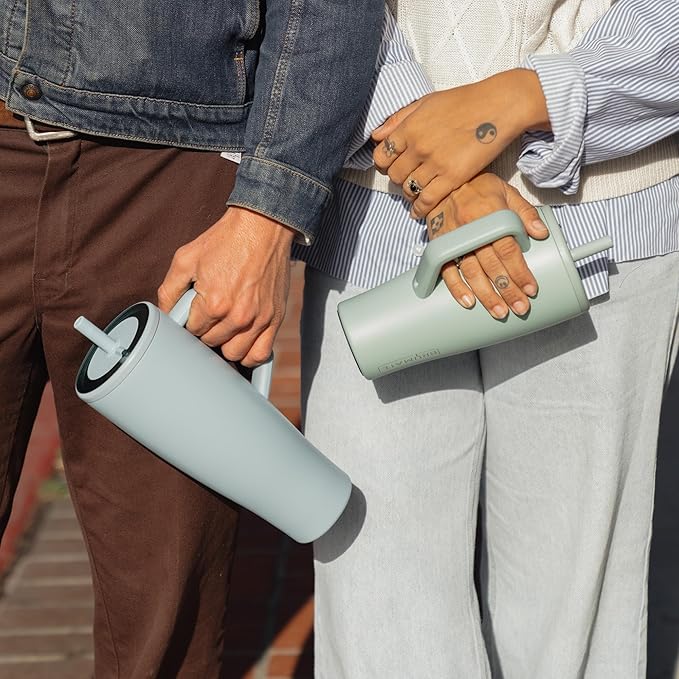 BrüMate Era 40 oz Tumbler with Handle and Straw | 100% Leakproof Insulated Water Bottle Tumbler with Lid and Flexible SoftSip Straw | Made of Stainless Steel | Cup Holder Friendly | 40oz (Neon Pink)