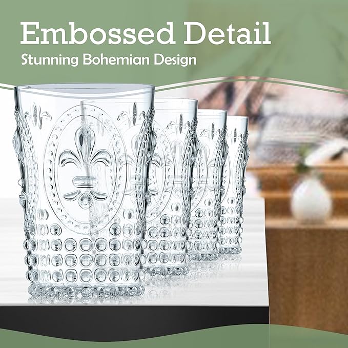 Muldale Plastic Pitcher and Glasses Set with Lid - BPA Free Large Acrylic Jug Set of 5 - Outdoor Water Pitcher Set - Jarra Para Jugo - 77oz Sangria Pitchers