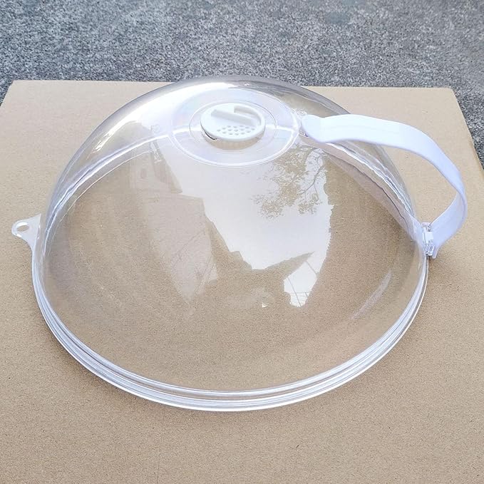 AYNEFY Microwave Splatter Guard with Handle, Plastic Food Cover Lid for Kitchen, Heat, Easy (Mini Type)