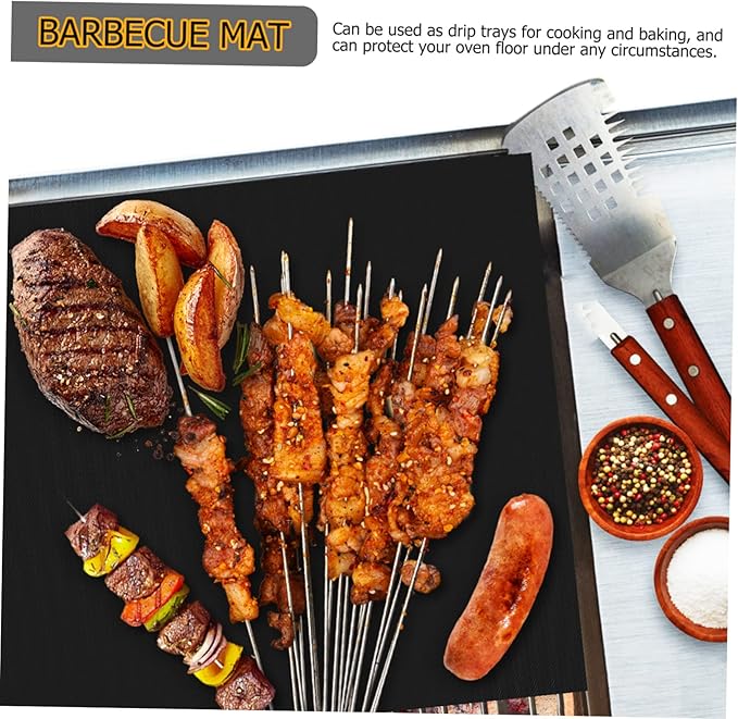 Alipis 9pcs Non-stick Oven Liners and Grill Mats High-temperature Resistant Cooking Mats for Even Heating Reusable Baking