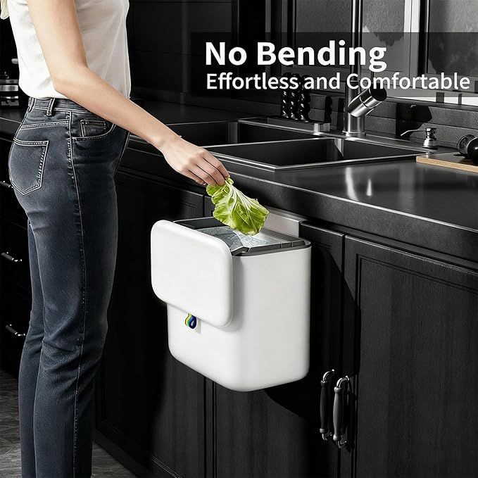 Compact Wall Mounted Humus Bucket with Fasteners Gluey Mattresses 2 Opening Fashion for Bathroom Bedroom Store Locking Mechanism Lid Kitchen Humus Bucket
