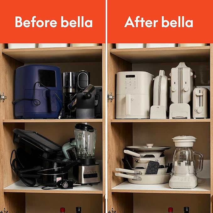 Bella 10"x 20" Ceramic Fold-n-Store Dual Temp Griddle, Fits-anywhere™ Kitchenware, EverGood Ceramic Nonstick Coating, 2 Temperature Zones up to 400°F, Dishwasher Safe Drip Tray, 1500 Watt, Seaglass