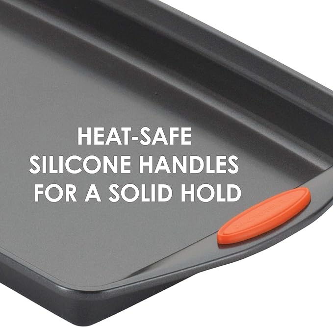 Rachael Ray Yum -o! Nonstick Bakeware Baking Pan / Nonstick Cake Pan, Square - 9 Inch, Gray