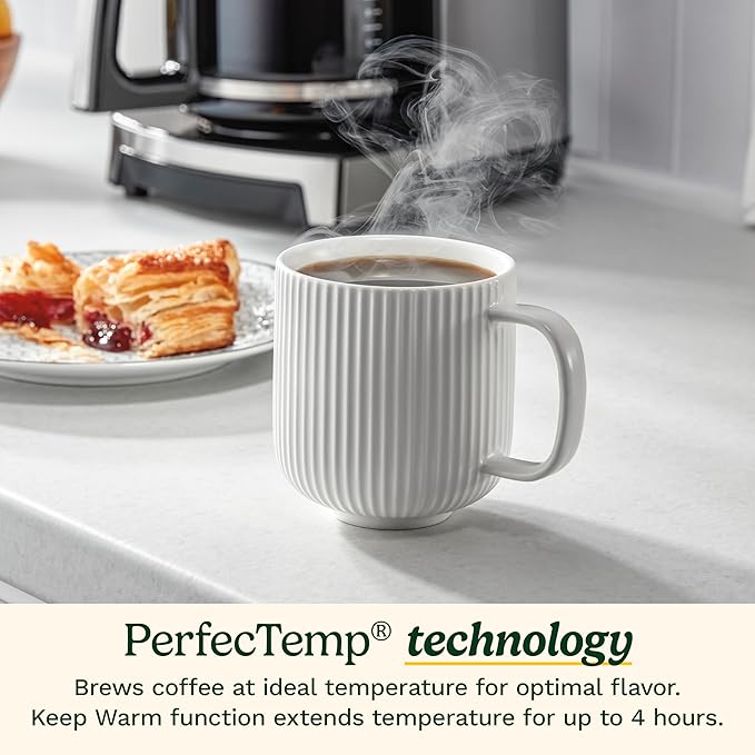 Cuisinart Coffee Maker, 14-Cup PerfecTemp Programmable Coffee Machine Glass Carafe with 1-4 Cup Setting, Brew Strength Control, Brew Pause, and Over Ice Function, Stainless Steel, DCC-3500SS