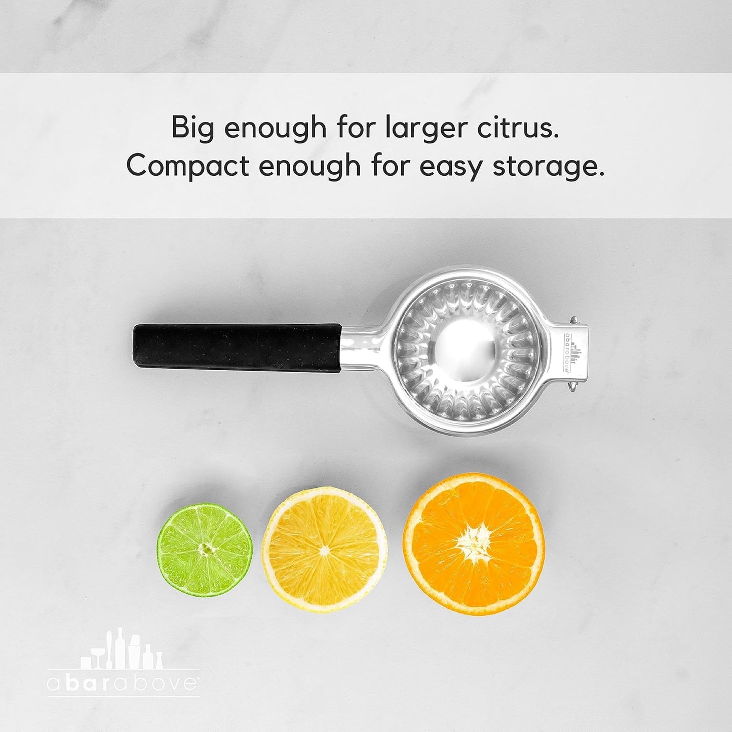 A Bar Above Gold Hand Juicer, Heavy Duty Stainless Steel Citrus Juicer for Cocktails, Fruit Juice Press for Lemons, Limes, and Oranges, Premium Manual Squeezer for Bartenders and Home Bar Use