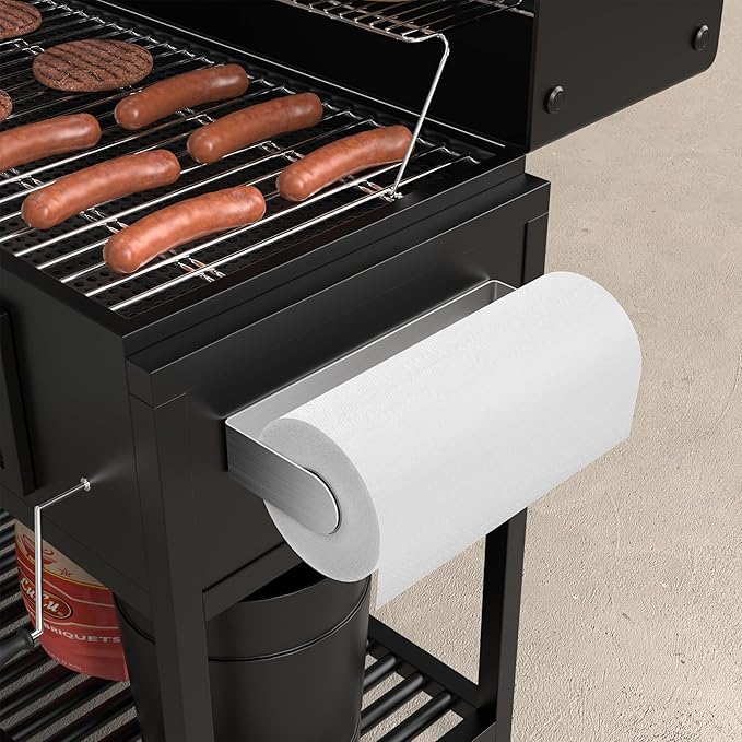 ZUNTO Magnetic Paper Towel Holder for Refrigerator – Strong Magnet Kitchen Paper Towel Rack for Grill, RV & Pantry – Sleek Silver Design
