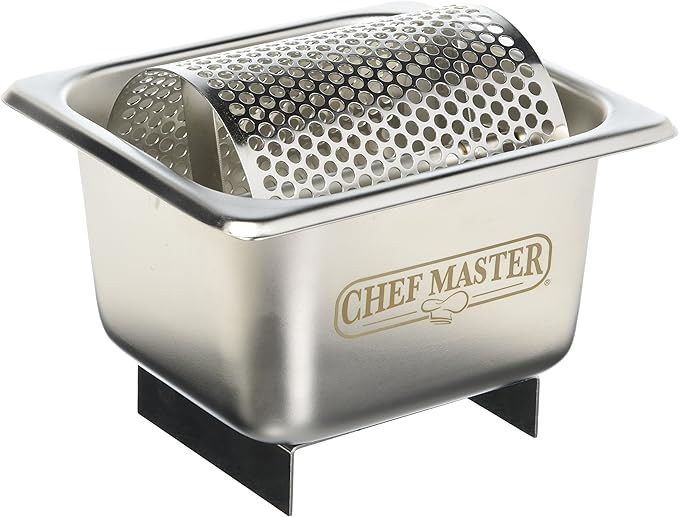 Stainless Steel Butter Spreader Dispenser – Stick Butter Roller for Buns & Bread - Holds 3 Sticks (55 oz) - Dishwasher Safe Wheel for Griddle & Flat Tops by Chef Master - 90021