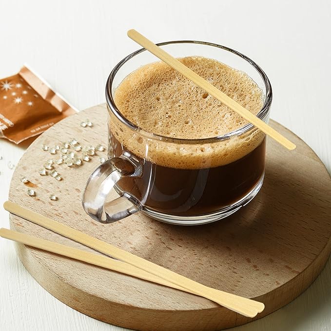 7 Inch Bamboo Disposable Coffee Stirrers, 1000 Count Coffee Stir Sticks - For Coffee, Cocktails and Hot Drinks - Smooth End Design, Splinter-Free
