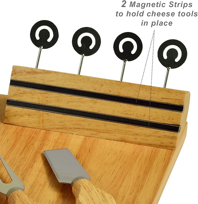 Picnic at Ascot NCAA Officially Licensed Purdue Bamboo Cheese/Charcuterie Board with Ceramic Bowl, Knife Set & cheese Markers