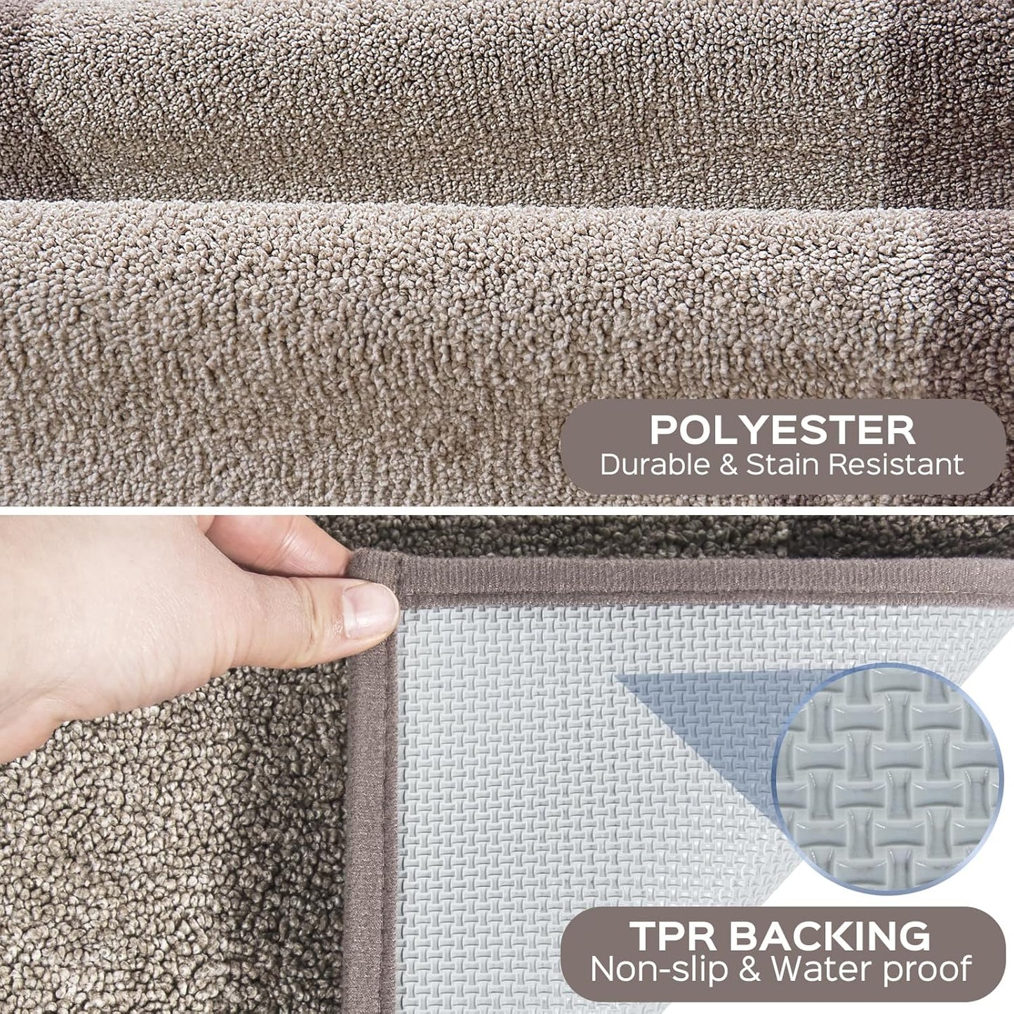 Machine Washable Kitchen Rug 24" x 36", Non Slip Kitchen Mat for Floor, Absorbent Entrance Throw Rug for Bedroom, Hallway, Bathroom, Door