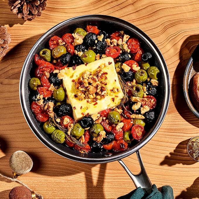 HexClad Hybrid Nonstick 8-Inch Frying Pan, Stay-Cool Handle, Dishwasher-Friendly, Oven-Safe Up to 900°F, Induction Ready, Compatible with All Cooktops (Pack of 2)
