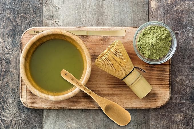 BambooWorx Matcha Whisk Set - (Chasen), Traditional Scoop (Chashaku), Tea Spoon. The Perfect Sets to Prepare a Traditional Cup of Japanese Tea, Handmade from 100% Natural Bamboo